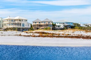 Exterior - Gulf-front duplex with amazing views & screened deck - right on the beach (Santa Rosa Beach)