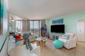 TV - Gulf-view resort condo with pool, hot tubs, & over-street beach access (Miramar Beach)