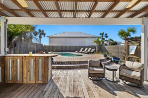 Terrace/patio - Dog-friendly coastal getaway with private pool, patio, & grill (Port St. Joe)