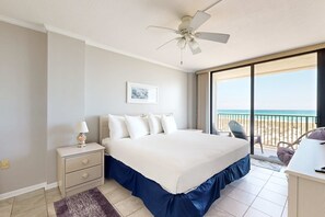 2 bedrooms, WiFi, bed sheets - Beachfront condo with Gulf views, pool, & private balcony - near Navarre Pier (Navarre Beach)
