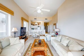 TV, DVD player, offices - First-Floor Gulf Front Condo with Shared Pool & Hot Tub (Navarre Beach)