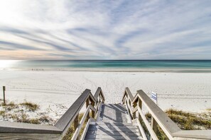 On the beach - Gulf-view condo with balcony, pools, hot tub, beach access, & sports courts (Miramar Beach)
