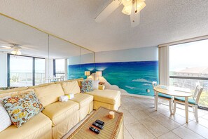 TV - Gulf-view condo with balcony, pools, hot tub, beach access, & sports courts (Miramar Beach)