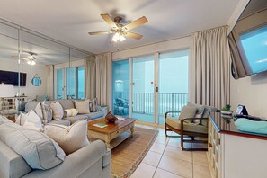 TV, DVD player, offices - Majestic Sun A912 | Beachfront Condo with Views! (Miramar Beach)