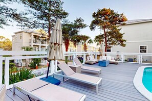 Terrace/patio - Gulf View home, w/ private pool & soaking tub - snowbirds welcome (Santa Rosa Beach)