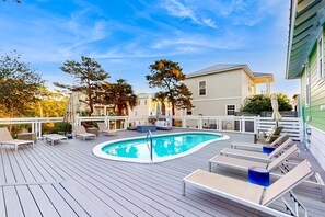 Pool - Gulf View home, w/ private pool & soaking tub - snowbirds welcome (Santa Rosa Beach)