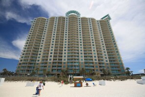 Exterior - Beautiful west-facing home in Gulf-front building with pool & hot tub (Panama City Beach)
