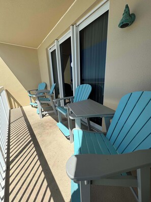 Terrace/patio - Sixth-floor Gulf views, playful coastal style, and white sand steps from your door on Florida's Emerald Coast (Panama City Beach)