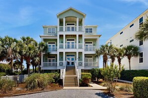 Exterior - Gorgeous gulf-front condo w/shared outdoor pool  - beach service included (Santa Rosa Beach)