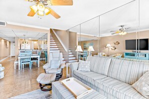 TV, DVD player, offices - Two-level waterfront condo near beach with balcony, patio, pool & hot tub (Panama City Beach)