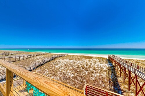Three-Story Beachfront Gem w/ a Private Balcony, Ocean View, & Full Kitchen