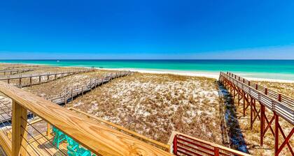 Three-Story Beachfront Gem w/ a Private Balcony, Ocean View, & Full Kitchen