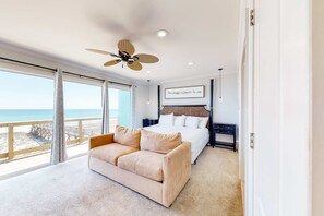4 bedrooms, iron/ironing board, Internet, bed sheets - Three-Story Beachfront Gem w/ a Private Balcony, Ocean View, & Full Kitchen (Navarre Beach)