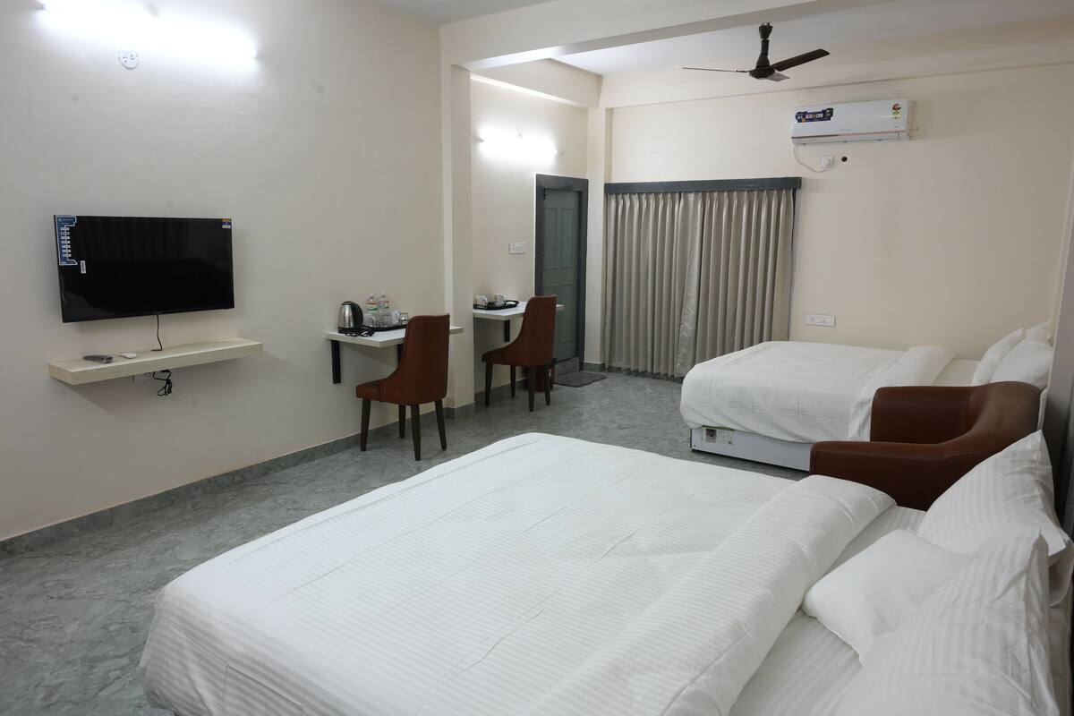 Chambre Quadruple Deluxe, vue jardin