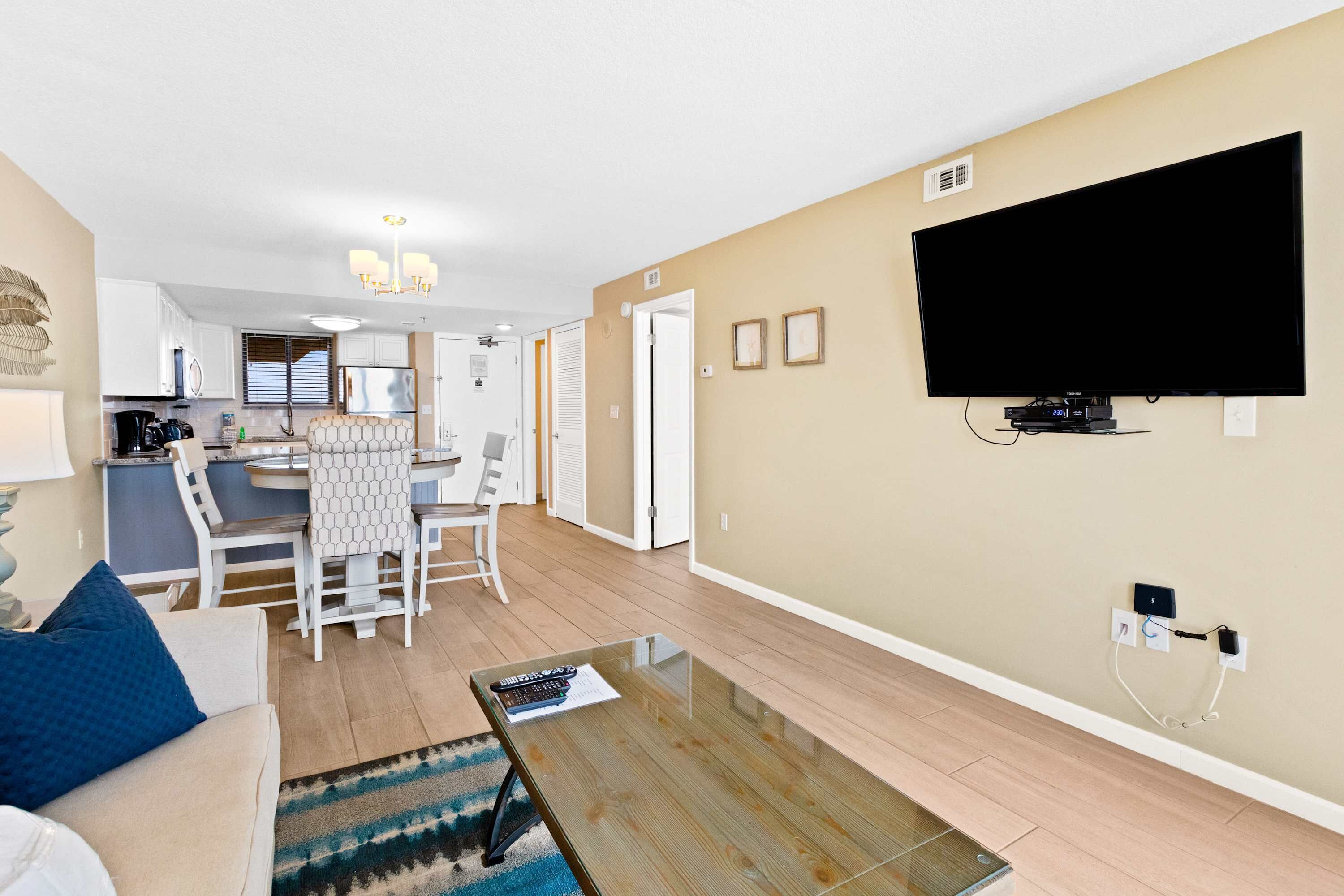 TV, DVD player, offices