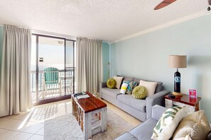 TV, DVD player, offices - Beachfront Escape with Gulf Views, Pool & Hot Tub (Destin)
