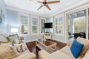 TV - Waterfront condo with picture-perfect sunrises & shared pool,hot tub (Miramar Beach)