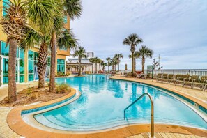 Pool - Updated, beachfront condo with pool, hot tub & gym (Panama City Beach)