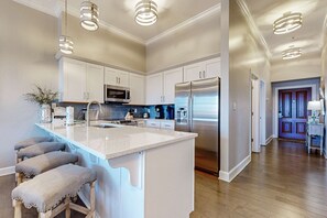 Fridge, microwave, oven, stovetop - Elegant condo with 2 community pools, hot tub, & beach access across the road (Seacrest)