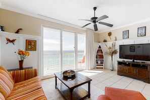 TV, DVD player, offices - Stunning Florida getaway with Gulf view, pools, & central location (Panama City Beach)