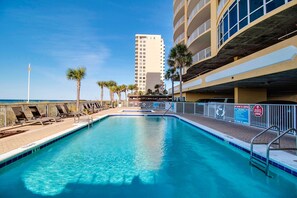 Pool - Waterfront condo in a resort setting w/ shared pools, hot tub, & beach access (Panama City Beach)