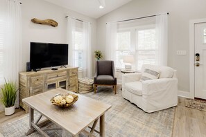 TV, offices - Dog-friendly home with pool, patio, & washer&dryer (Santa Rosa Beach)