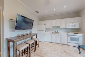 Fridge, microwave, oven, stovetop - Three-level home with two kitchens, two decks, lanai, pool & ocean view (Santa Rosa Beach)