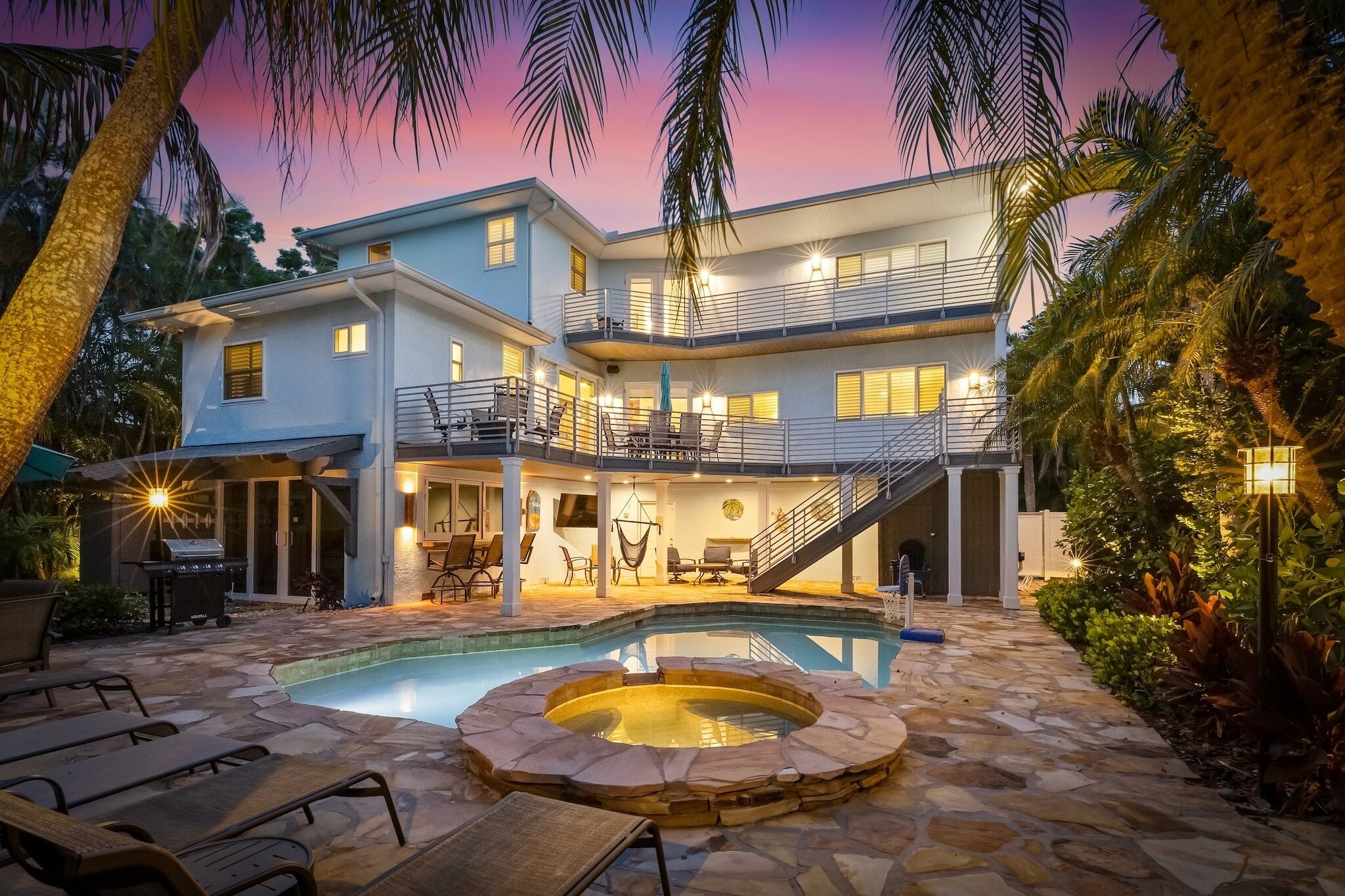 A heated pool