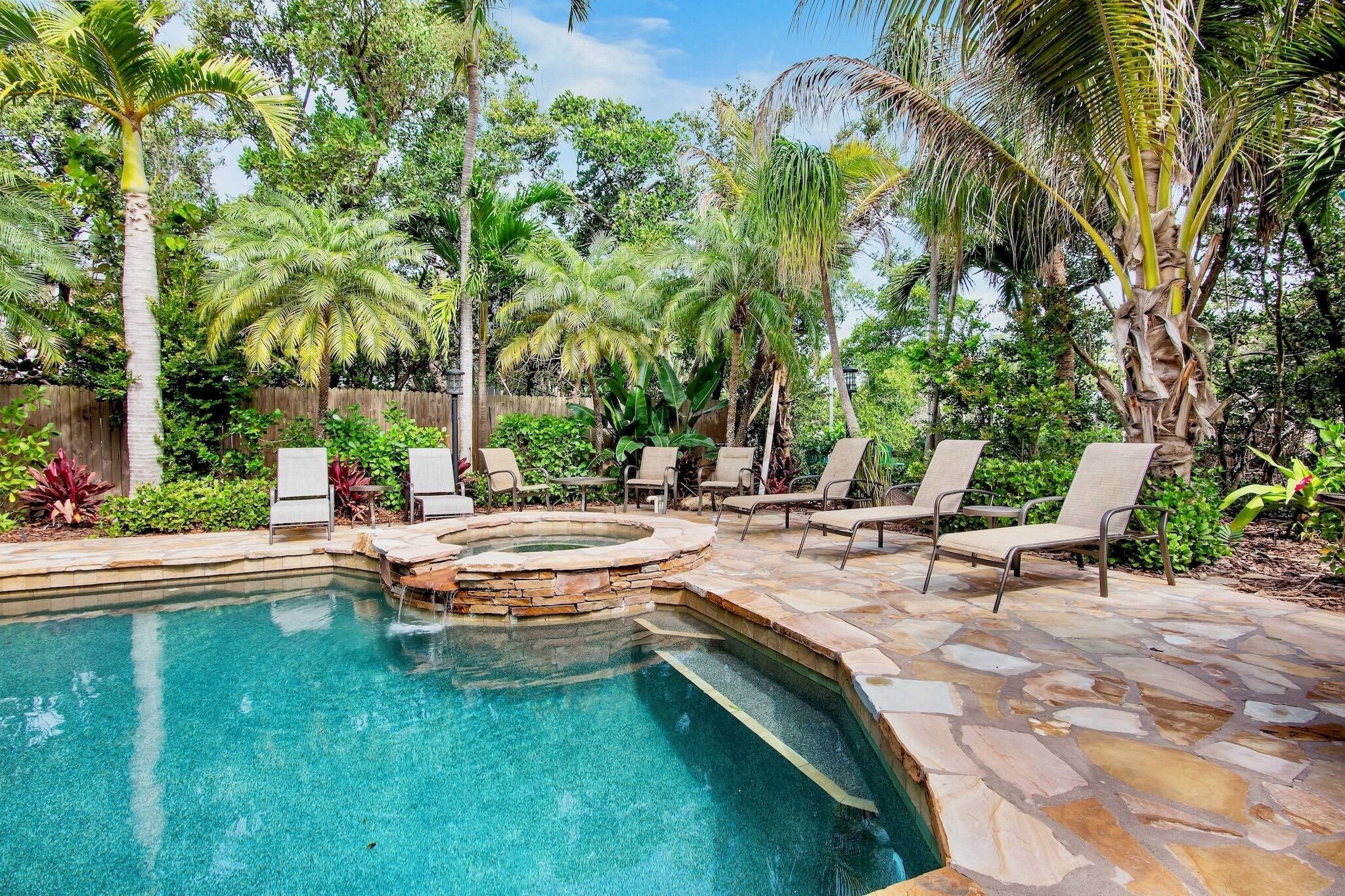 A heated pool