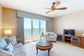 TV, DVD player, offices - Spacious retreat in Panama City with beach access, sundeck, & pool/hot tub (Panama City Beach)