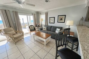 TV, DVD player, offices - Lovely first floor condo with ocean views, patio, & grill - steps from the beach (Santa Rosa Beach)