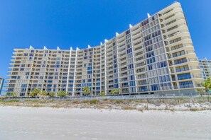 Exterior - Exquisite beachfront condo with pool, hot tub, balcony, central AC, & W/D (Panama City Beach)