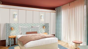 Suite 2 Chambres | Coffres-forts dans les chambres, bureau, chambres insonorisées