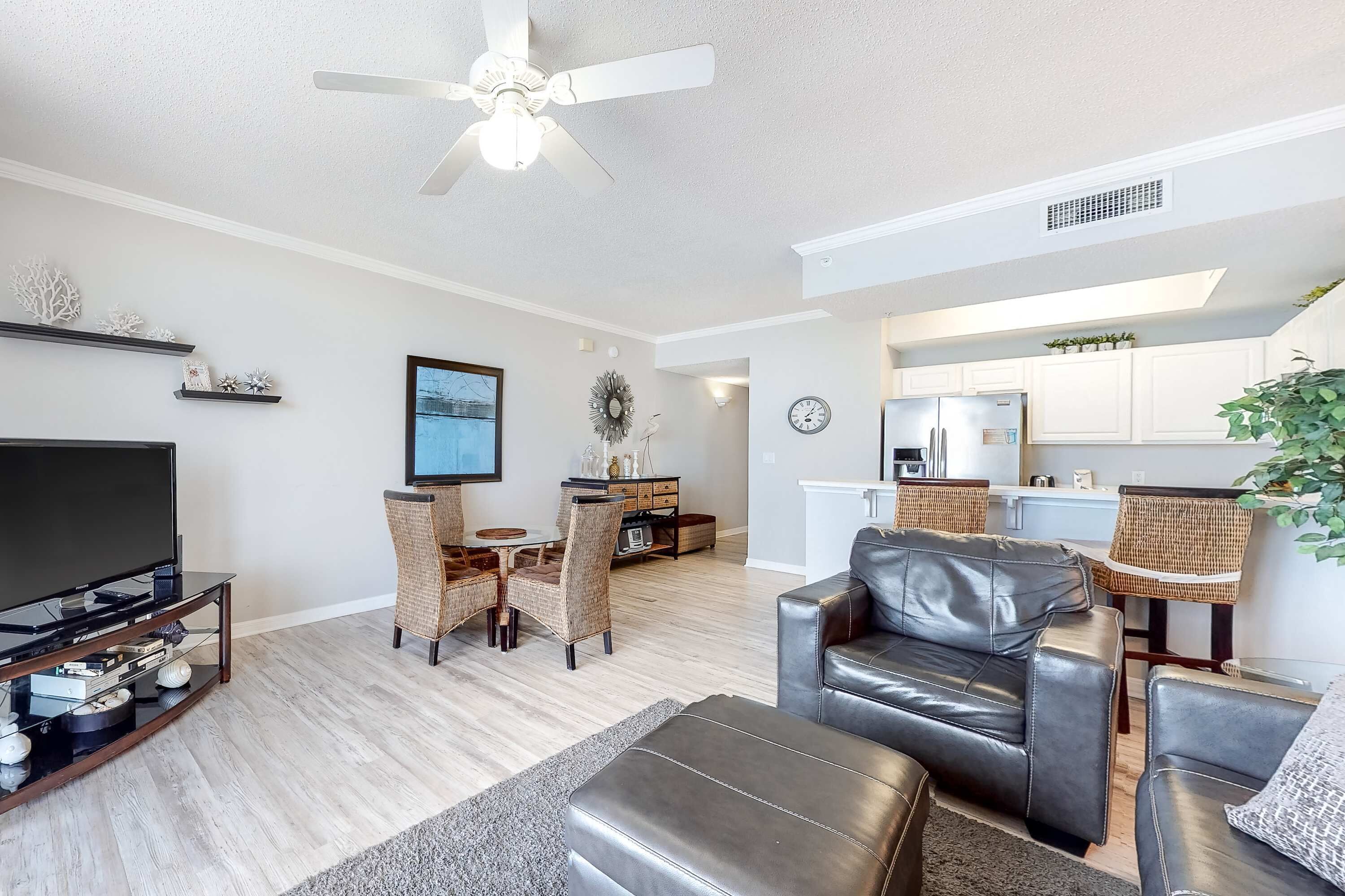 TV, DVD player, offices