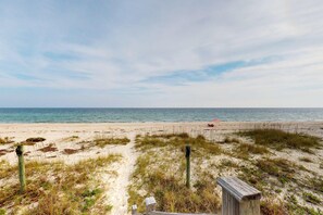 On the beach - Dog-friendly beachfront home with a washer&dryer, central AC, beach access (St. George Island)