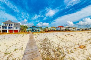 Exterior - Gulf-front home with WiFi, private beach boardwalk & views - dog-friendly (Port St. Joe)