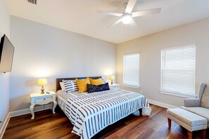 3 habitaciones, tabla de planchar con plancha, cuna de viaje y wifi
