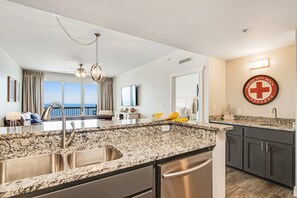 Interior - Beachfront resort condo with Gulf view, pools & gym - walk to Pier Park (Panama City Beach)