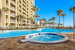Pool - Fifth-floor beachfront condo with furnished balcony, pools, hot tub & grills (Panama City Beach)
