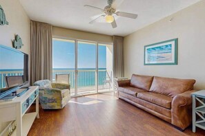TV, offices - Deluxe Condo Unit! Master BR on Gulf side, Double long Balcony & Guestroom (Panama City Beach)