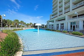 Pool - Inviting Gulf view condo with balcony, pool, fitness area, & W&D (Miramar Beach)