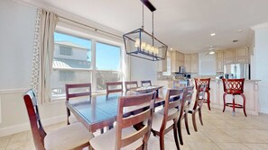 Dining - Upscale beachfront home with private hot tub, grill, on-site pools, gym, dogs OK (St. George Island)