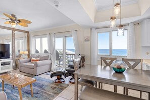 TV, offices - Oceanfront penthouse with pools, sauna, beach access & breathtaking ocean views (Panama City Beach)
