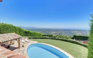 Pool - Magnificent Villa with Panoramic Sea View - 5 Suite Bedrooms - BBQ - 8 Guests (Vence)