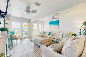 TV, offices - Oceanfront Largo Mar Home w/ a Private Balcony plus Free WiFi & Beach Access (Panama City Beach)
