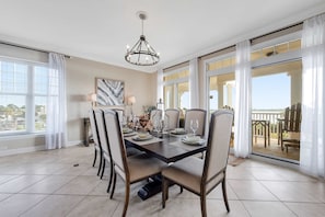 Dining - Elegant Fourth Floor Condo with Shared Pool & Hot Tub, Ocean View, and WiFi (Panama City Beach)
