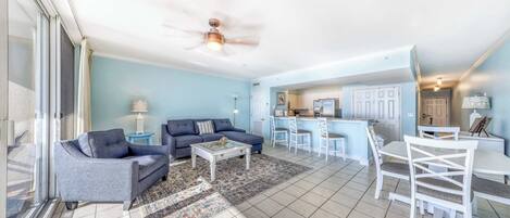 Una televisión, una oficina