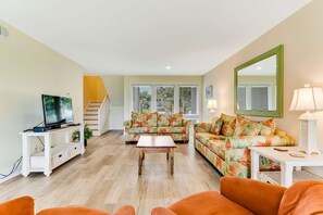 TV, DVD player, offices - Golf course-adjacent home with shuffleboard table & furnished patio (Panama City Beach)