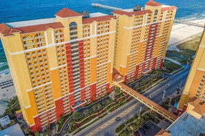 Exterior - Ocean-view 10th-floor condo with balcony, heated outdoor pool, hot tub, gym, W&D (Panama City Beach)
