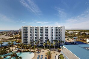 Exterior - Water-view 11th-floor condo with hot tub, heated pool, tennis, sauna, gym, W/D (Destin)